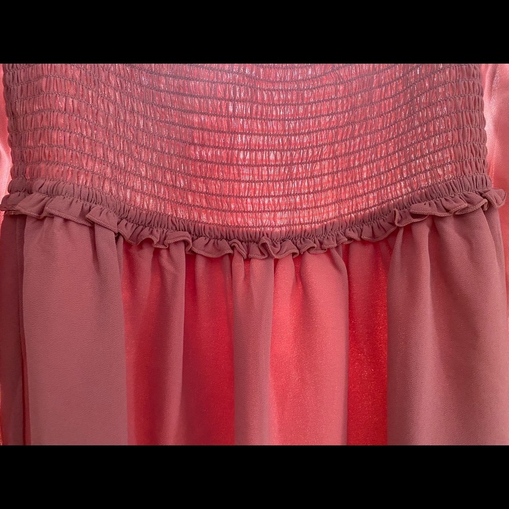 Like New Condition - barely used Forever 21 Womans Chiffon Smocked Mini Dress - Picture 10 of 16